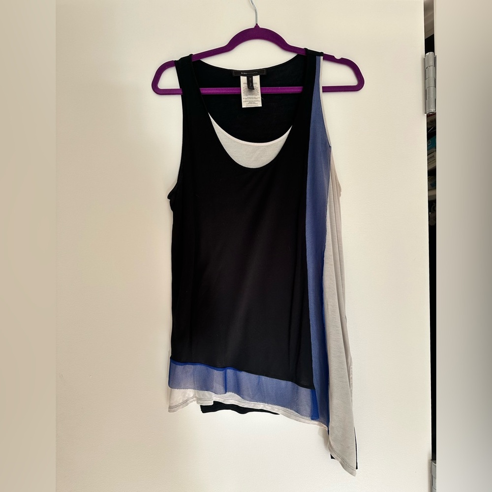 BCBG MaxAzria asymmetrical layered tank